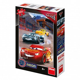 Auta 3: Vítězné kolo 100 XL puzzle - neon (svíticí)