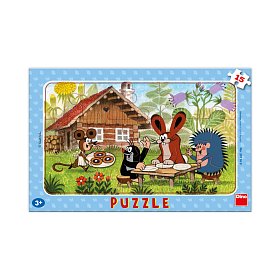 Puzzle - Krtko na návšteve 15 dielikov doskové