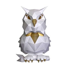 Papierový model 3D - sova biela
