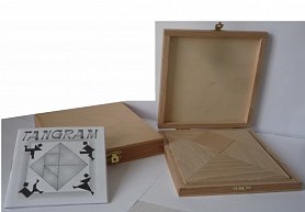 Tangram v dřevěném boxu