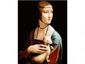 Malování podle čísel - Dáma s hranostajem - Leonardo da Vinci - 40x50 cm