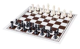 Turnajové plastové šachy s plastovou šachovnicí