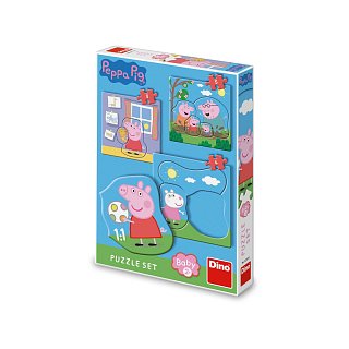 Puzzle - Peppa Pig: Rodina 3-5 dielikov 