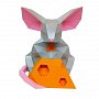 Papírový model 3D - myš se sýrem