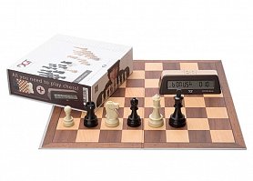 Šachový set DGT - plastové figurky + šachovnice + hodiny