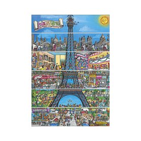 Puzzle Eiffelova věž kreslená 500 dílků