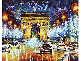 Maľovanie podľa čísel - Večer v Paríži - 40 × 50 cm