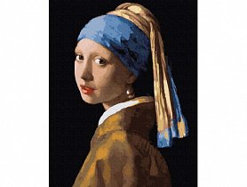 Malování podle čísel - Dívka s perlou - J. Vermeer - 40x50 cm