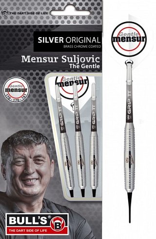 Šípky Bull's soft Mensur Suljovic silver Soft 18g 