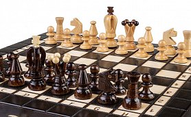 Drevené šachy + Vrhcáby + dáma- 3v1