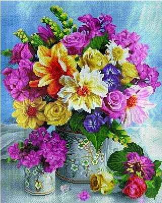 Diamantové maľovanie - Jasné barvy léta - 40 × 50 cm 