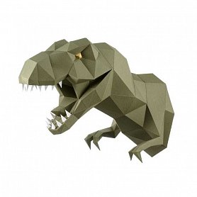 Papírový model 3D - dinosaurus zelený