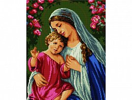 Diamantové malování - Marie s Ježíškem - 40x50 cm