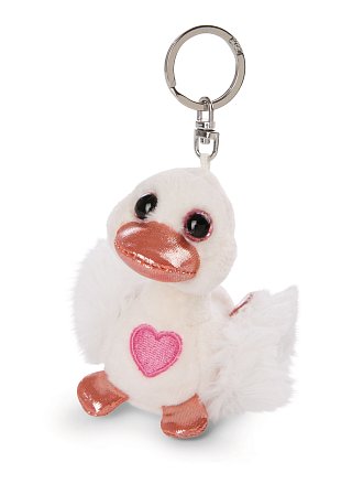 Plyšová kľúčenka Love Biela labuť 8 cm 
