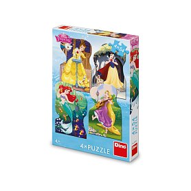 Puzzle Princezny a kamarádi 4x54 dílků